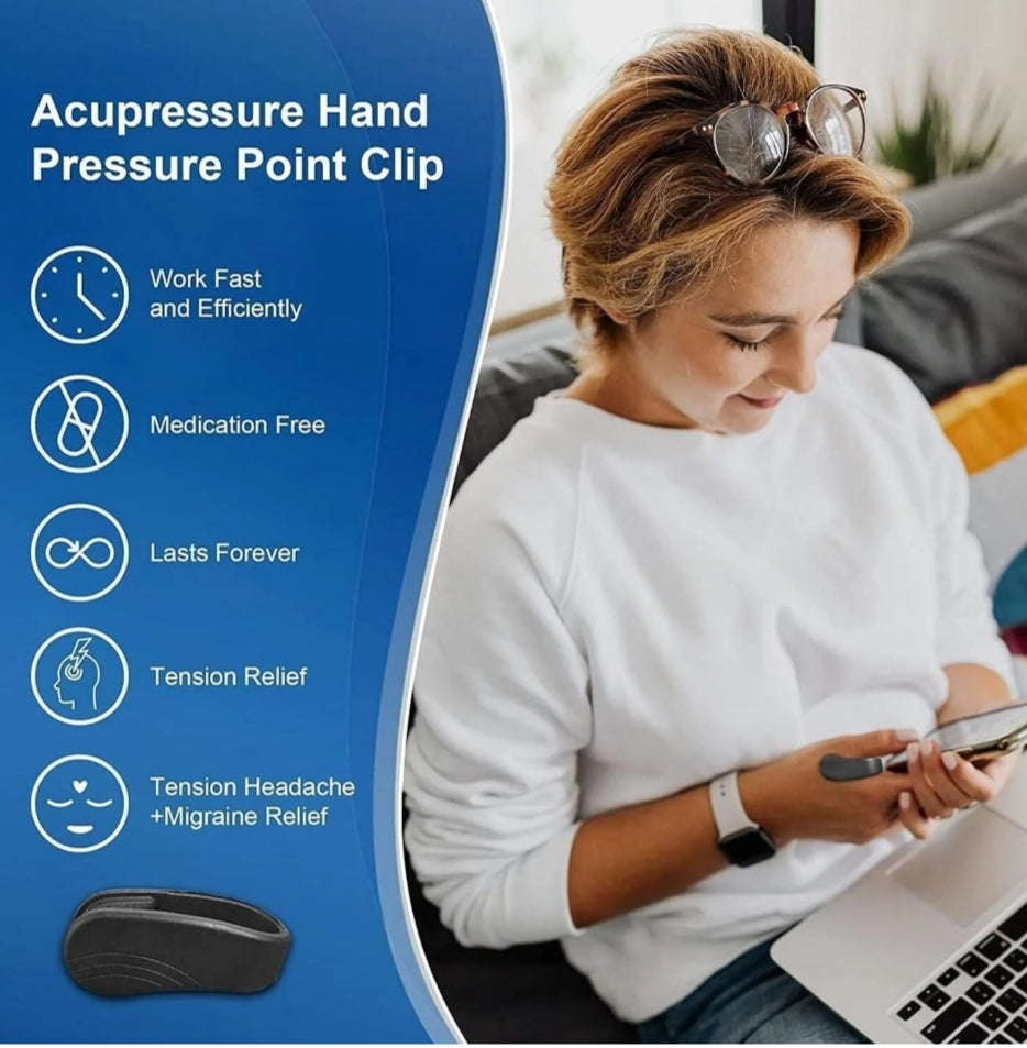 Acupressure LI4 Clip for Sugar Control Headache, Migraine &Tension Relief (Buy 1
Get 1)