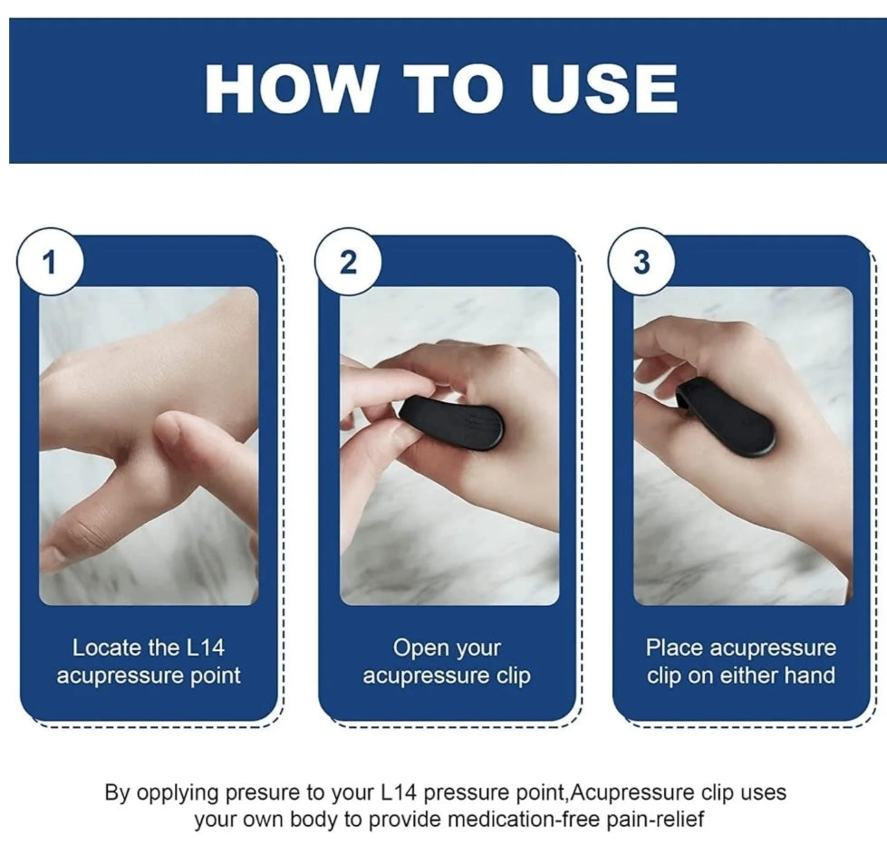 Acupressure LI4 Clip for Sugar ControlHeadache, Migraine &Tension Relief (Buy 1
Get 1)